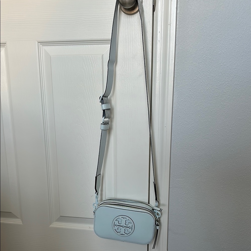 Tory Burch Mini Miller Crossbody color Ice Blue